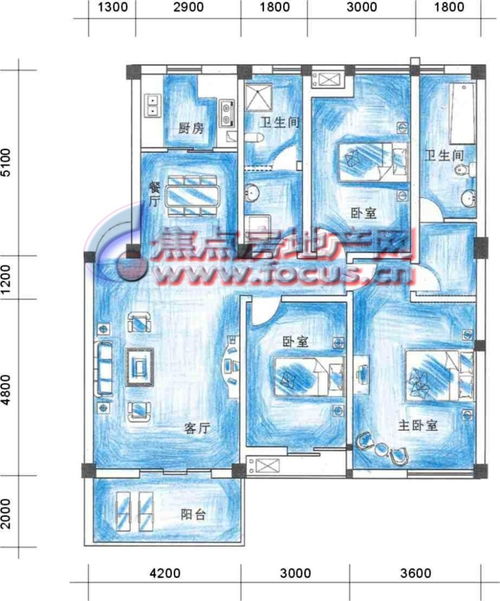 南国风华天城南国风华天城2期3室2厅2卫1厨126 南国风华天城户型图